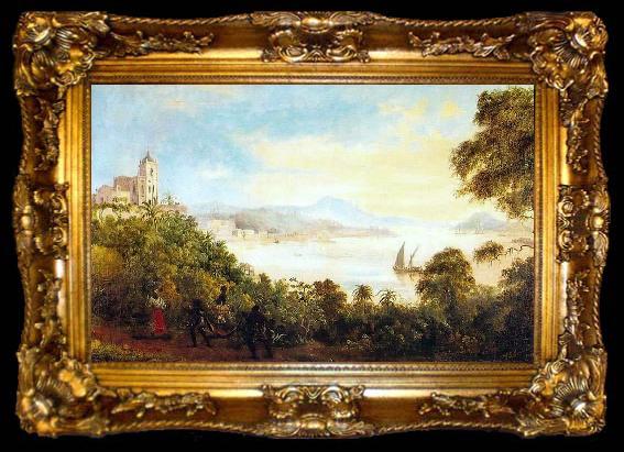 framed  Thomas Lyde Hornbrook Vista do Outeiro da Gloria, ta009-2